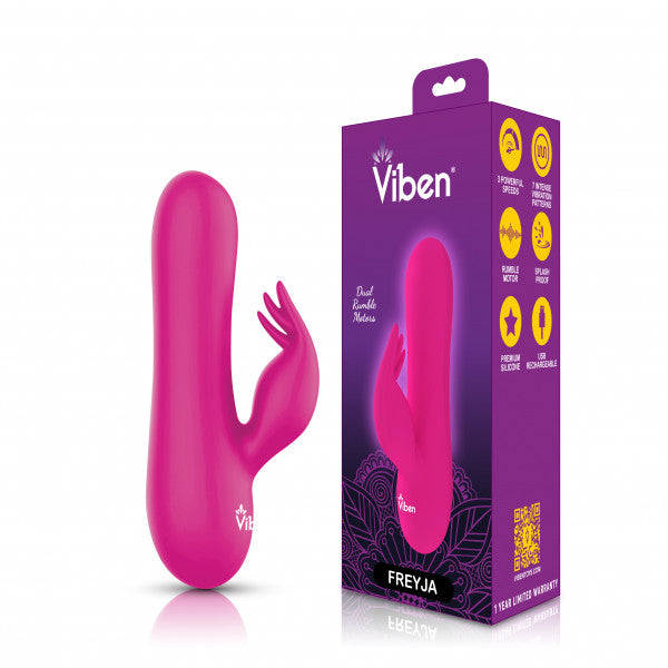 Freyja Hot Pink Intense Mini Rabbit Vibe Default Title