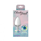 Cheeky Charms Round Clear Iridescent Silver Plug