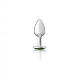 Cheeky Charms Round Rainbow Silver Plug