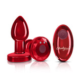 Cheeky Charms Vibrating Metal Plug Red W/ Remote