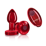 Cheeky Charms Vibrating Metal Plug Red W/ Remote