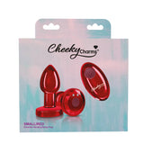 Cheeky Charms Vibrating Metal Plug Red W/ Remote