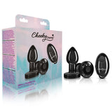 Cheeky Charms Vibrating Metal Plug Gunmetal W/ Remote