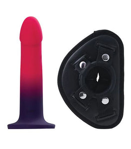 Duo Silicone Dildo (non Vibrating) With Harness