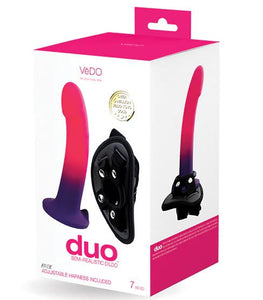 Duo Silicone Dildo (non Vibrating) With Harness