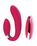 Jeni C-shaped Dual Motor Vibe With Remote - Pink