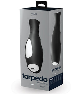 Vedo Torpedo Rechargeable Stroker Just Black W/ Glow Sleeve Default Title