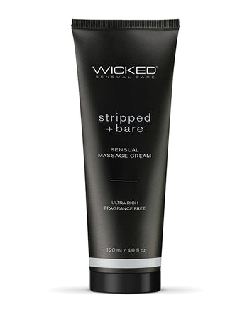 Wicked Massage Cream Stripped + Bare Unscented 4 Oz Default Title