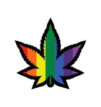 Rainbow Marijuana Leaf Pin Default Title