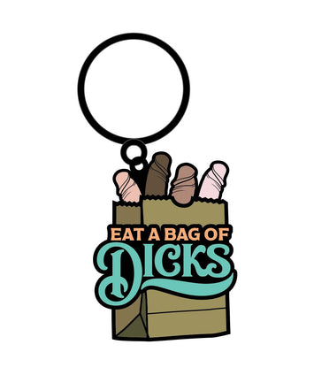 Eat A Bag Of Dicks Keychain Default Title