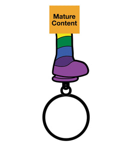 Rainbow Dildo Keychain