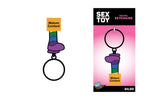 Rainbow Dildo Keychain