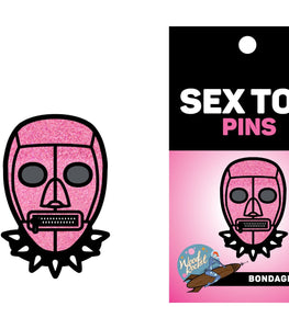 Pink Bondage Mask Pin Default Title