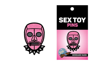 Pink Bondage Mask Pin Default Title