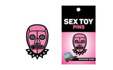 Pink Bondage Mask Pin