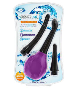 Cloud 9 Fresh + Deluxe Anal Soft Tip Enema Douche 11.8 Oz W/ 3 Soft Nozzle Tips Default Title