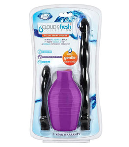 Cloud 9 Fresh + Deluxe Anal Enema Douche Kit 10.8 Oz Ez Squeeze Bulb W/ Soft Nozzle Default Title
