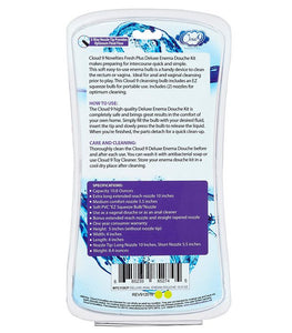 Cloud 9 Fresh + Deluxe Anal Enema Douche Kit 10.8 Oz Ez Squeeze Bulb W/ Soft Nozzle Default Title
