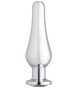 Cloud 9 Gems Silver Chromed Tall Anal Plug