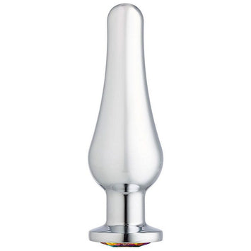 Cloud 9 Gems Silver Chromed Tall Anal Plug