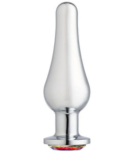 Cloud 9 Gems Silver Chromed Tall Anal Plug Large Default Title