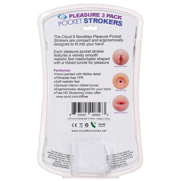 Cloud 9 Trio Stroker Pussy Ass Mouth Masturbator Kit Default Title