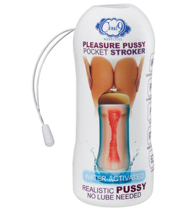 Cloud 9 Pleasure Pussy Pocket Stroker Water Activated Tan