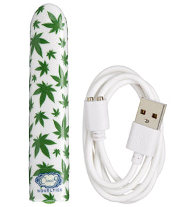 Slim Vibe White/cannabis Leaf