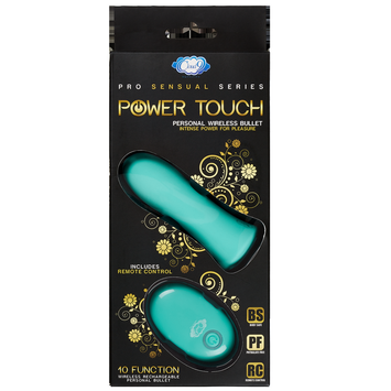 Pro Sensual Power Touch Bullet W/ Remote Control Teal