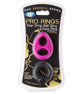 Pro Sensual Silicone Tear Drop Ring & Donut Sling 2 Pack