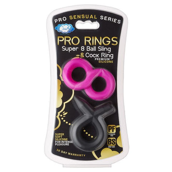 Pro Sensual Silicone Super 8 Ring & Tie Sling 2 Pack Default Title