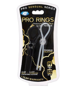 Pro Sensual Quick Release Loop Cock Ring 2 Pack