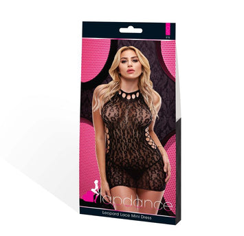 Lapdance Leopard Lace Mini Dress O/s Default Title