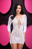 Lapdance Lace Off The Shoulder Mini Dress White O/s