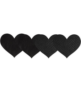 Peekaboo Pasties Classic Black Hearts