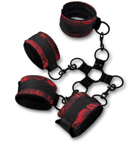 Rosegasm 5pc Hog Tie Set W/ Blindfold