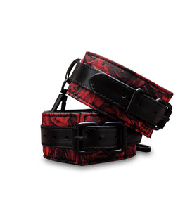 Rosegasm Buckle Cuffs W/ Satin Blindfold