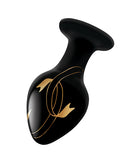 Secret Kisses Glass Plug Black & Gold