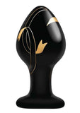 Secret Kisses Glass Plug Black & Gold