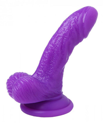 (bulk) Silicone Curvy Suction Cup Dildo Purple 4