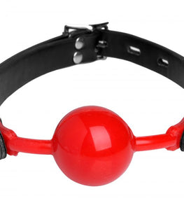 Master Series Hush Red Silicone Ball Gag