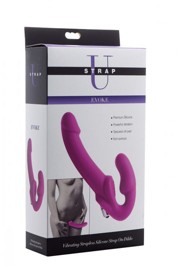 Strap U Vibrating Strapless Silicone Strap On Dildo Default Title