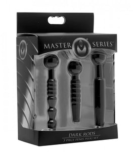 Master Series Dark Rods 3 Piece Penis Plug Set Silicone Default Title