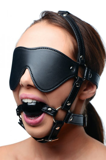 Strict Eye Mask Harness W/ Ball Gag Default Title