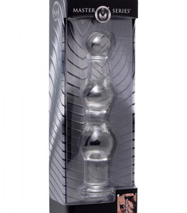 Master Series Mammoth 3 Bumps Glass Dildo