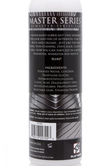 Master Series Jizz Unscented Water-based Lube 8oz Default Title
