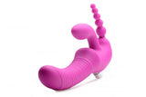 Strap U Regal Rider Vibrating Strapless Strap On Triple G Dildo