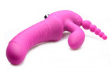 Strap U Regal Rider Vibrating Strapless Strap On Triple G Dildo