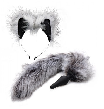 Tailz Grey Wolf Tail & Ears Set Default Title
