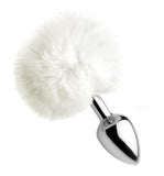 Tailz White Fluffy Bunny Tail Anal Plug Default Title